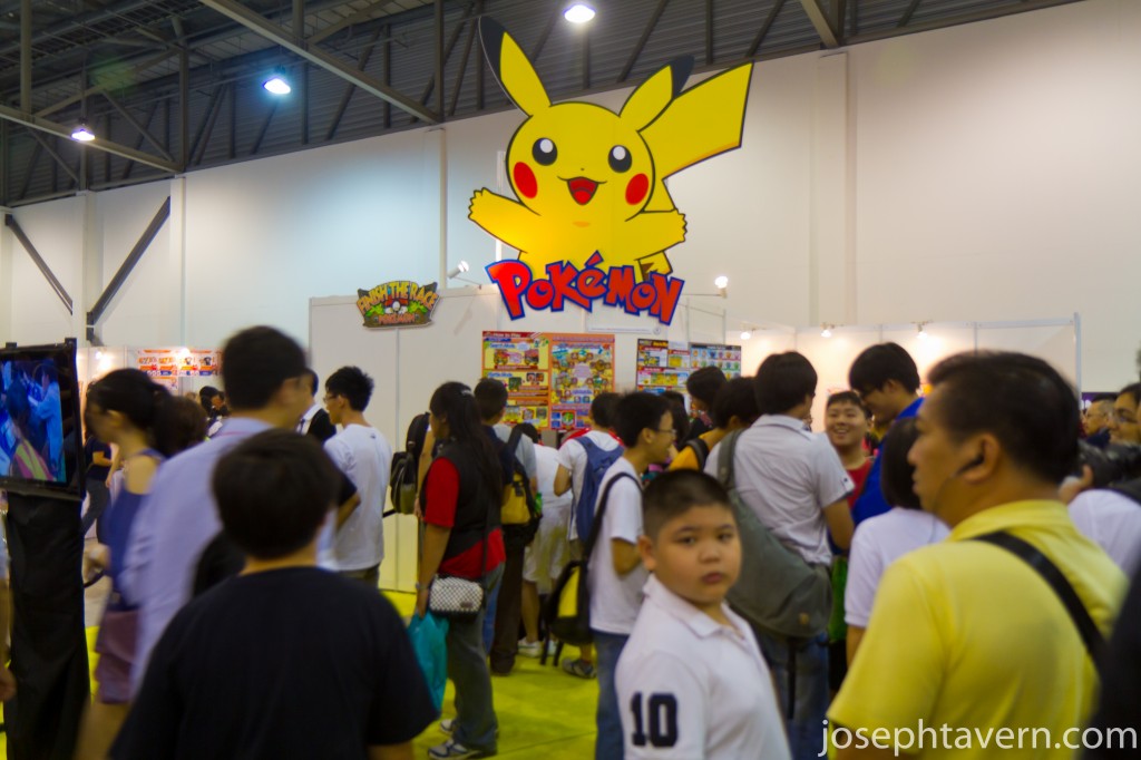 Crowded around Pokemon Booth